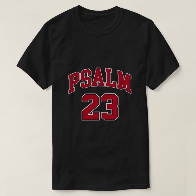 Camisa Psalm 23 Retro Sneakerhead Christian Bíblia (Frente do Design)