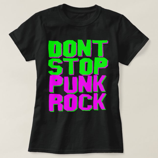 CAMISA PUNK ROCK NÃO PARE (Frente do Design)