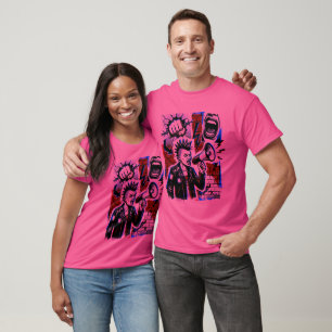 Camisa Punk Skull Riot Streetwear Tee Gráfico Neon