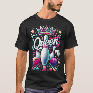 Camisa Queen Pin Bowl Bowling League Para Bowling