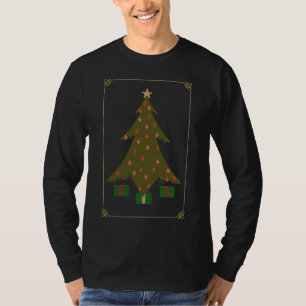 Camisa Quiltada de Natal Masculina Escura
