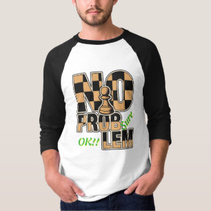 Camisa Raglan de Xadrez com Texto Personalizado
