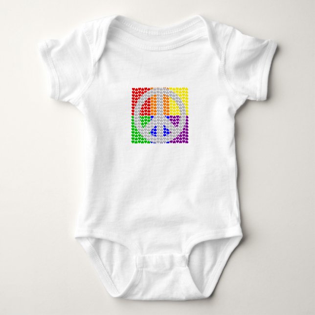 Camisa Rainbow Peace - escolha estilo e cor (Frente)