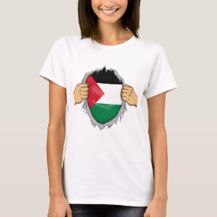 Camisa Rasgada Bandeira Palestina Dentro
