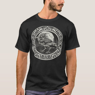 Camisa Raven Men Girl tshirt Mulheres Gótico Bir