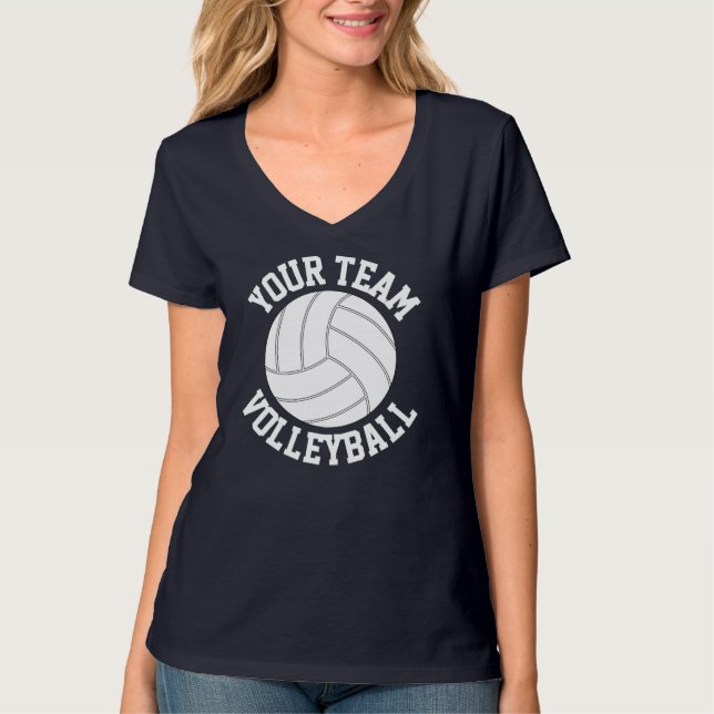 Camisa Real Azul e Branco de Voleibol Feminino (Frente)