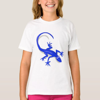 camisa real de lagartos azuis