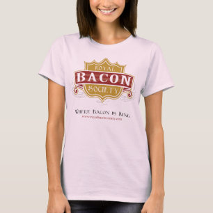 Camisa real do logotipo da sociedade do bacon