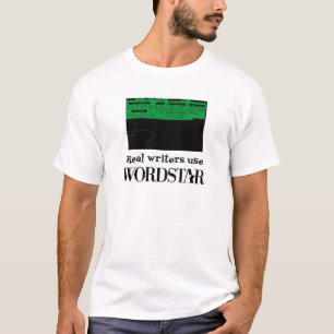 Camisa real do WordStar do uso dos escritores