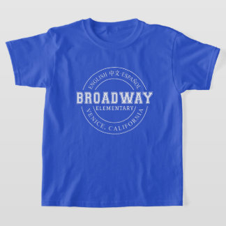Camisa redonda de logotipo para crianças da escola