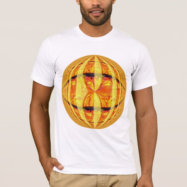 Camisa redonda Dourada orb branca (Frente)