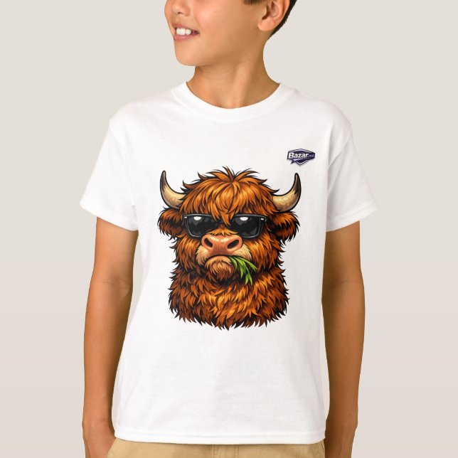 Camisa Regata Infantil de Vaca das Terras Altas co (Frente)