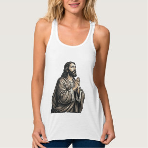 Camisa Religiosa Homem Orando Gravura Vintage Desi