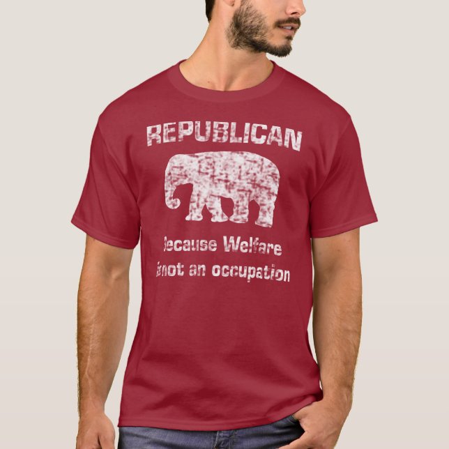 Camisa republicana engraçada do bem-estar (Frente)