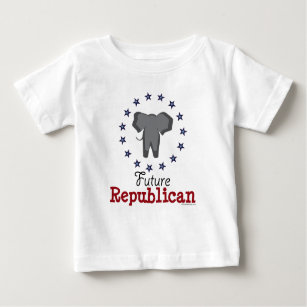 Camisa republicana futura do bebê T do elefante