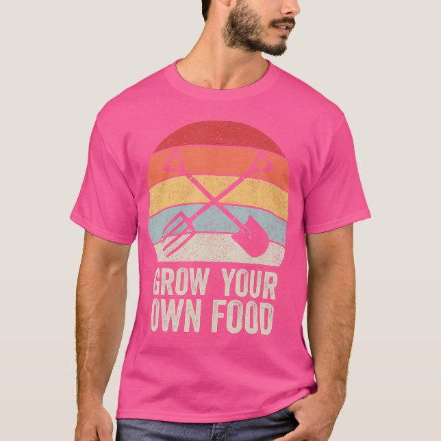 Camisa Retro Cultive Sua Própria Comida Presente d (Frente)