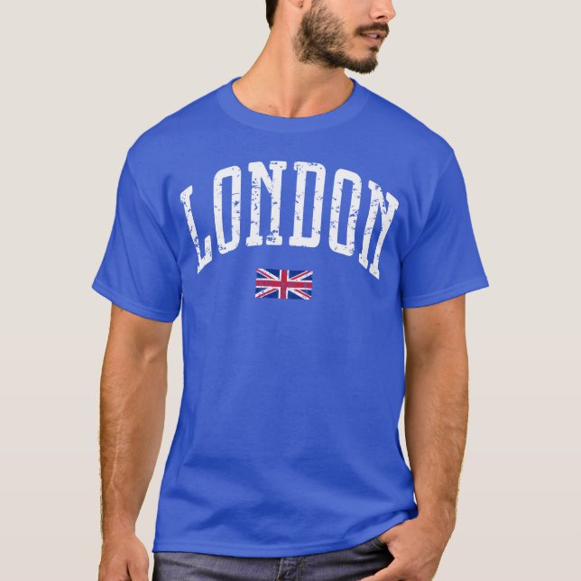 Camisa retrô da bandeira de Londres (Frente)
