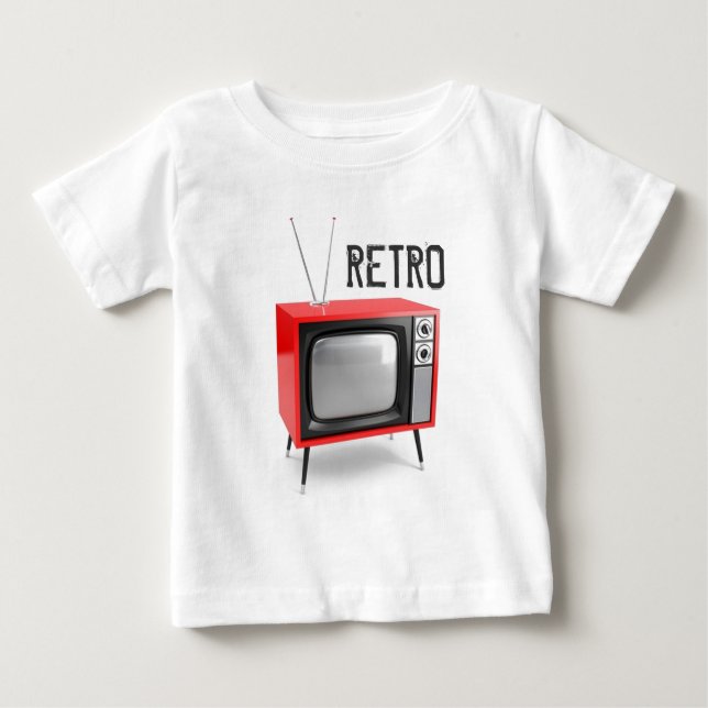 Camisa retro da criança da tevê (Frente)