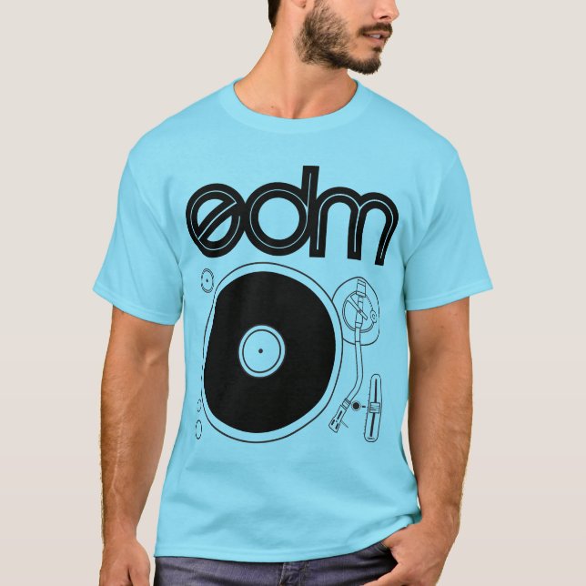 Camisa retro da plataforma giratória de EDM (Frente)