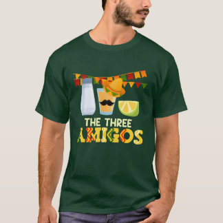 Camisa retro de bebida Thehree Amigosequila Meican