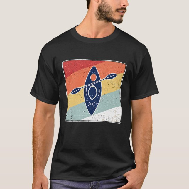Camisa Retro de Caiaque - Presente Desgastado de C (Frente)