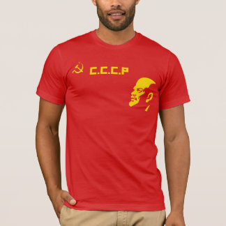 Camisa retro de Lenin T do martelo e da foice de