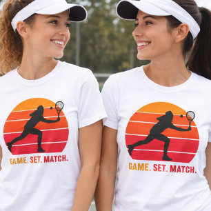 Camisa Retro de Tênis 'Game Set Match'