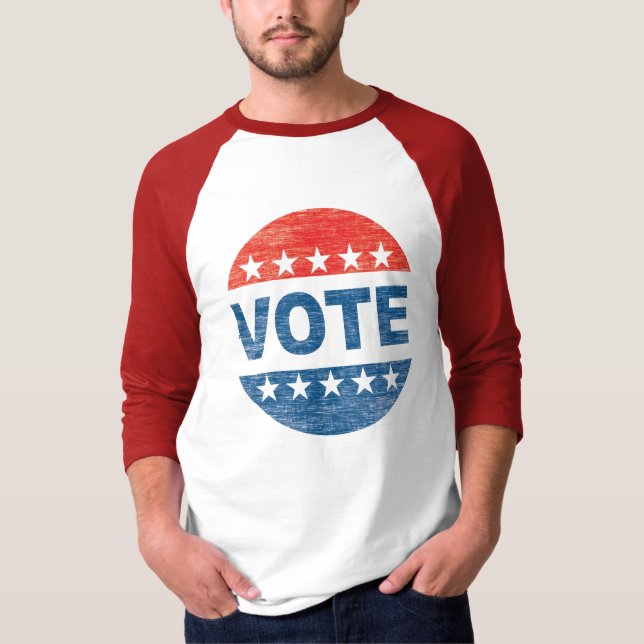 Camisa retro do basebol do voto (Frente)