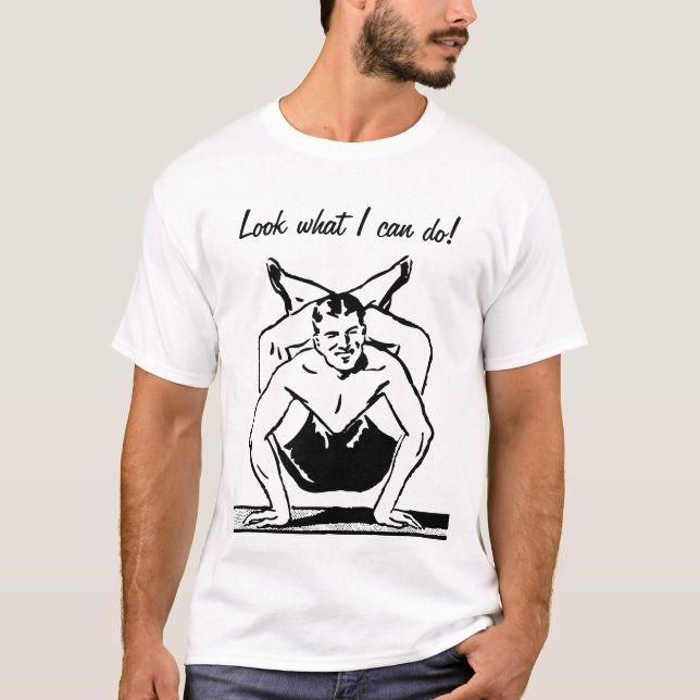 Camisa retro do homem T do Contortionist (Frente)