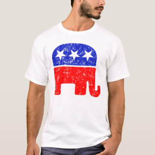 Camisa retro do logotipo t do Partido Republicano