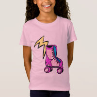 Camisa retro do Rollerskate da menina do PreTeen