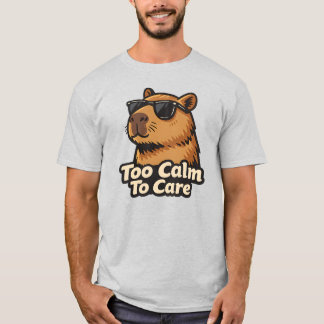 Camisa Retrô Engraçada de Capivara Muito Calma par