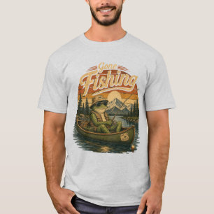 Camisa retrô engraçada de pesca de rã – Roupas vin