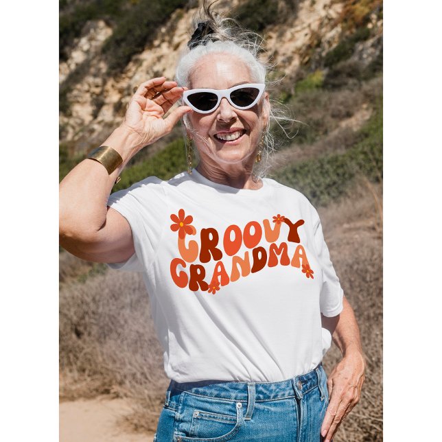 Camisa Retro Groovy Vovó,Avó Groovy (Criador carregado)
