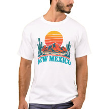 Camisa Retro Pôr do Sol do Deserto do Novo México