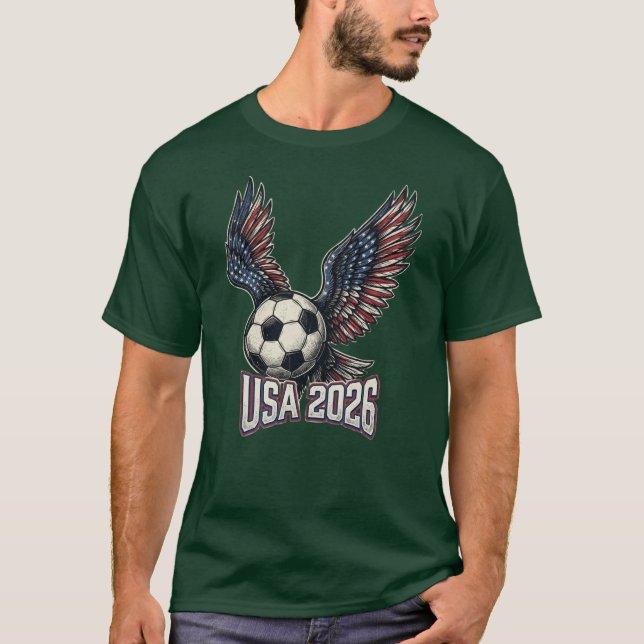 Camisa Retro USA Soccer 2026 Eagle Wings (Frente)