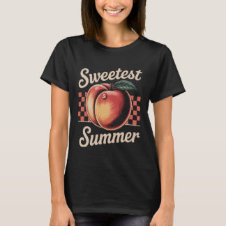 Camisa Retrora De Pêssego De Verão Mais Doce - Sum