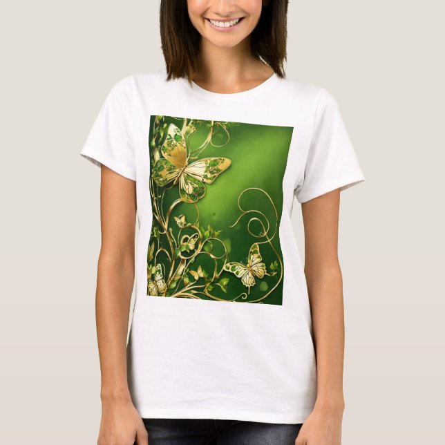 Camisa romântica da borboleta (Frente)