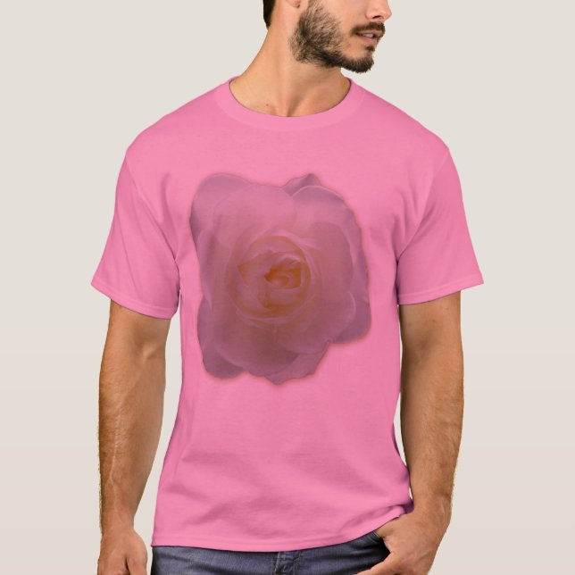 Camisa Rosa Branca Camisas Bonitas Rosa Unisex T-s (Frente)