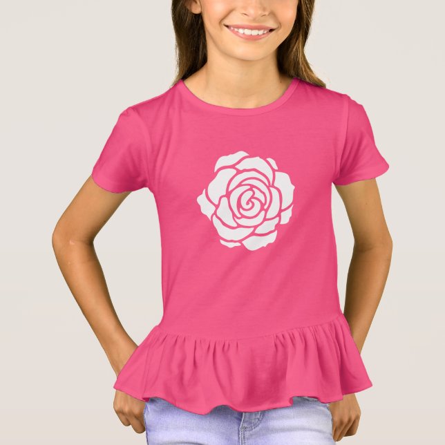 Camisa Rosa Branca (Criança) (Frente)