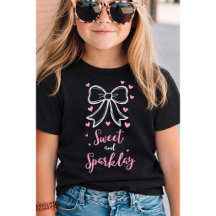 Camisa Rosa com Laço Coquette | Camiseta de Menina