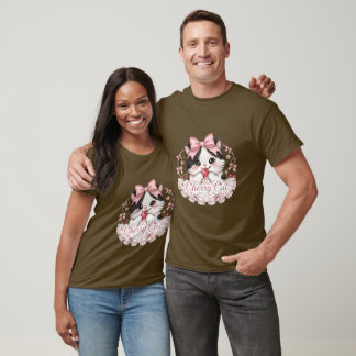 Camisa Rosa de Gatinho Fofo com Laço