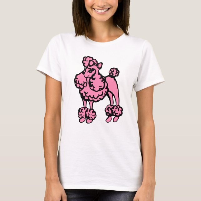 Camisa Rosa de Poodle Feminina Presente (Frente)