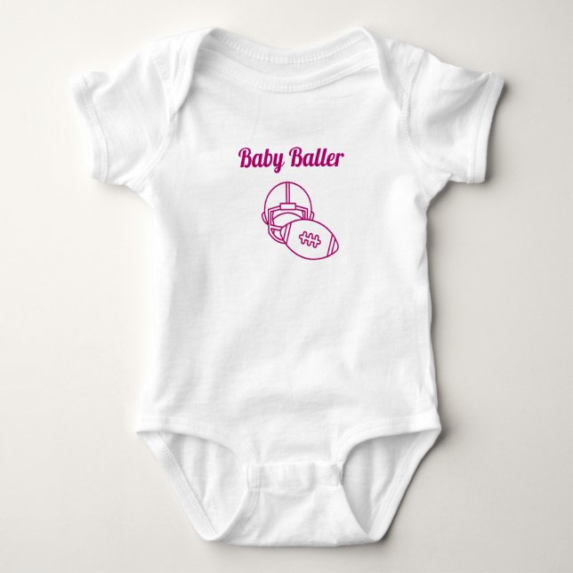 Camisa rosa do Baby Baller (Frente)
