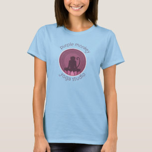 Camisa roxa de Yogini do macaco