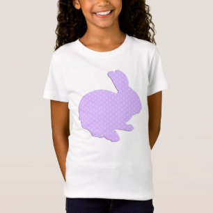 Camisa roxa do coelhinho da Páscoa da silhueta da