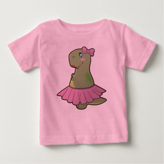 Camisa Ruffled T-Rex do dinossauro das meninas da