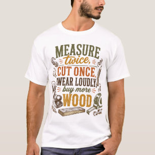 Camisa Rustica Engraçada de Marcenaria com Citação