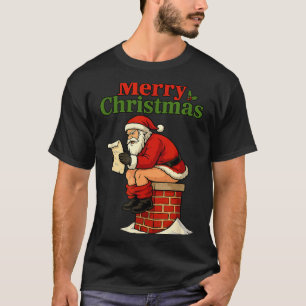 Camisa Santa Desce Chaminé Natal Divertido Malicio