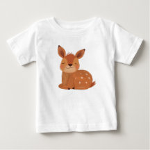 Camisa Scandi Folk Bebê Cervo Floresta